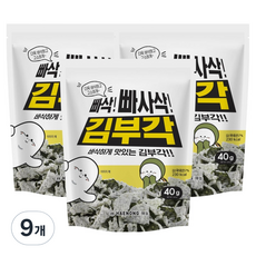 HAENONG 酥脆海苔脆片, 40g, 9個