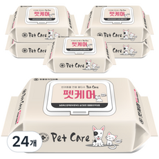 펫케어 반려동물 안심 물티슈, 60개입, 24개