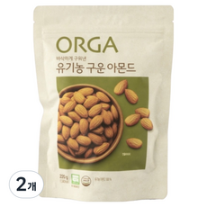 올가홀푸드 유기농 구운 아몬드, 2개, 220g