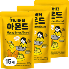 허니버터 아몬드, 200g, 15개