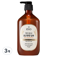 려 맥주효모 대용량 탈모증상케어 두피쿨링 약산성 샴푸, 1.1L, 3개