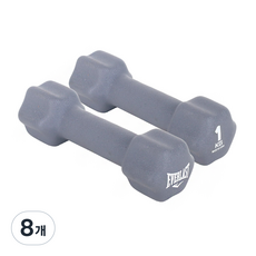 EVERLAST 氯丁橡膠啞鈴, 1kg, 8個
