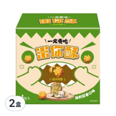 旺旺 一定要吃米你酥 油封蒜香口味, 160g, 2盒