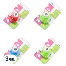 알로데 다꾸 데코 모양 펀치 4종 세트, 3세트, 10번(딸기, 펭귄, 멍젤리, 꼬마)