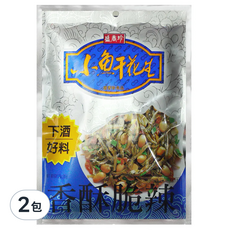 盛香珍 小魚干花生 香酥脆口 下酒好料 涮嘴零食, 60g, 2包