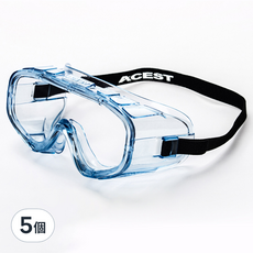 ACEST M-11X 護目鏡 防霧安全護目鏡 工業防護必備, 均碼, 5個