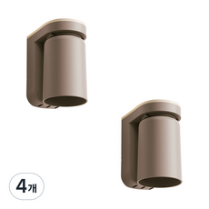 THE ZAKKA 現代壁掛式漱口杯, 4個, 棕色