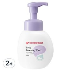 DoubleHeart 嬰兒護膚泡沫潔膚露 無香, 2個, 300ml