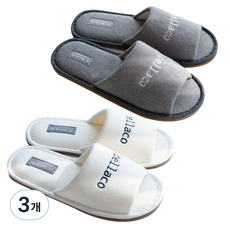 라벨라코 도브 실내화 여성용 + 남성용, 크림(여), 그레이(남), 3개