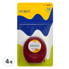 WEDENT 威登 一般牙線 中等線 紅色, 4個, 1入, 46m