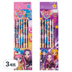 D Qutie Pop 女孩鉛筆 2B 2款 x 6入組, A款+B款, 3套