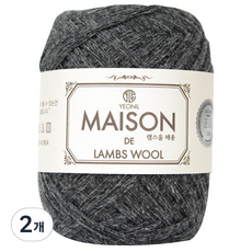 연일섬유 램스울 메종 뜨개실, 47진회색, 2개