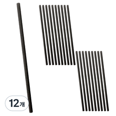 ZERO CANDLE 擴香長纖維棒 8mm 30cm, 黑色, 12個, 5入