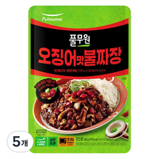 Pulmuone 圃美多 魷魚火辣炸醬蓋飯醬料, 180g, 5個