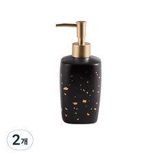 금박이점 욕실 샴푸 디스펜서 YT_RA540, 블랙, 2개