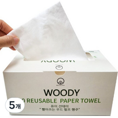 선우랜드 퓨어썬데이 빨아쓰는 우드펄프 일회용 행주, 30개입, 5개