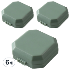 Goems 便利分隔分裝藥盒 祖母綠 7.5 x 7 x 3 cm, 6個