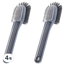 THE ZAKKA 二合一軟握感洗鞋刷, 灰色, 4個