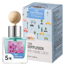 코멧 설레는 향 가득 차량용 디퓨저 50ml, 아쿠아체리블라썸, 5개