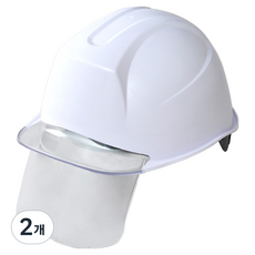 동명 공사장 ABE 신투구형 투명창 보안경 안전모, 화이트, 2개