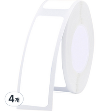 바라보고 P12 라벨프린터 전용 라벨지 분리라벨 화이트 12 x 40 mm, 150칸, 4개