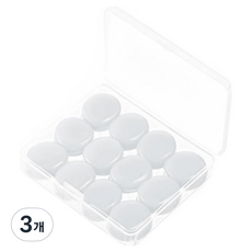 리빙헤븐 소음차단 자유자재 실리콘 수면 귀마개 ED-05 화이트, 3개, 12개입