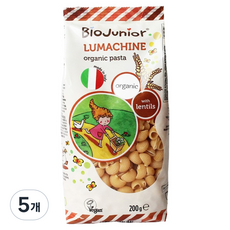 바이오주니어 유기농 루마치네 렌틸콩 파스타, 200g, 5개