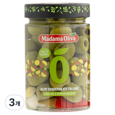 마다마올리바 피티드 그린올리브 칠리 & 레몬슬라이스, 300g, 3개