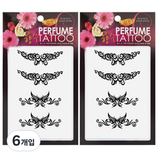 香氛紋身貼紙, 黑色, 6入