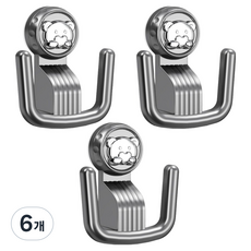 은희마법 실용적인 무타공 욕실화 흡착 거치대 12.2 x 14 cm, 그레이, 6개