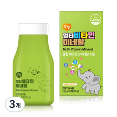 enfant 어린이용 멀티비타민 앤 미네랄 90g, 3개, 60정