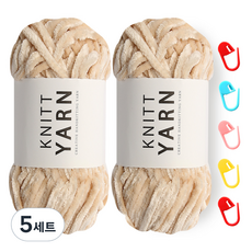니뜨 허니 벨벳실 100g x 2p + 단수링 5p 세트, 연살구 + 랜덤 발송, 5세트