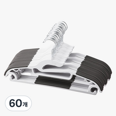 comet 可旋轉掛鉤防滑衣架, 白色, 60個