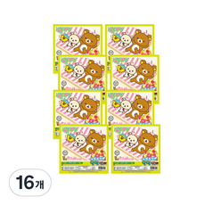 칼라팬시 리락쿠마 개별포장 단면색종이, 10색, 16개