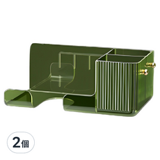 iSFun 輕奢透視吹風機繞線壁貼置物架, 2個, 綠色