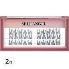 셀프천사 롱기둥 가닥 부분 연장 인조 속눈썹, 2개, 롱기둥 V형