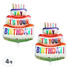 PARTY 09 3層巨無霸蛋糕氣球, 4個, 混合顏色