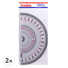 코링 템플레이트 반원 분도기 18cm K-1800, 2개