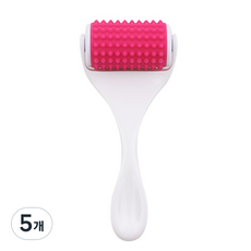 실리콘 휠 두피 마사지기, 핑크, 5개