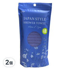 AISEN 素色澡巾 硬, 紫色, 2個, 1個裝