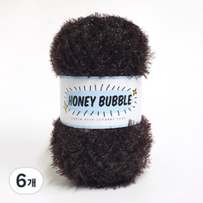 니뜨 허니버블 수세미 뜨개실 90g, 6개, 40다크브라운