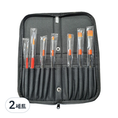 마스터 구성붓 5종 + 세필붓 2종 + 케이스 세트, 7종, 2세트