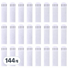 미누네 무타공 벨크로 매직스트랩 액자걸이 대형, 화이트, 144개