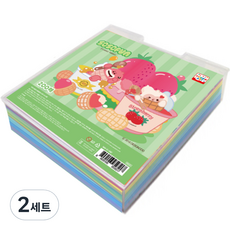 YOUNG ART So So Fun雙面同色色紙 200張+把手收納盒組合 B, 2套