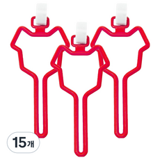 그린허그 강아지 배변봉투 핸즈프리 풉백 홀더, 레드, 15개, 1개입