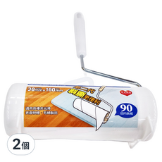HIKARI 日光生活 斜撕清潔滾輪, 90回內裝, 適用各種非光滑表面物體、毛類製品, 2個, 16cm