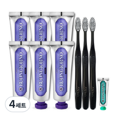덴티본조르노 잇몸케어 치약 100g x 6p + 미세모 칫솔 3p + 여행용 미니 치약 랜덤발송 세트, 4세트