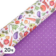 Good given 水彩雙麵皮紋紙包裝紙, 20個, 蔬菜