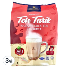 富家仔牌 南洋拉茶風味香滑奶茶三合一 經典原味 600g (15包), 40g, 3袋