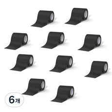 Daybyday 데이바이데이 밴드 7.5cm x 4.5m 블랙, 6개, 10개입